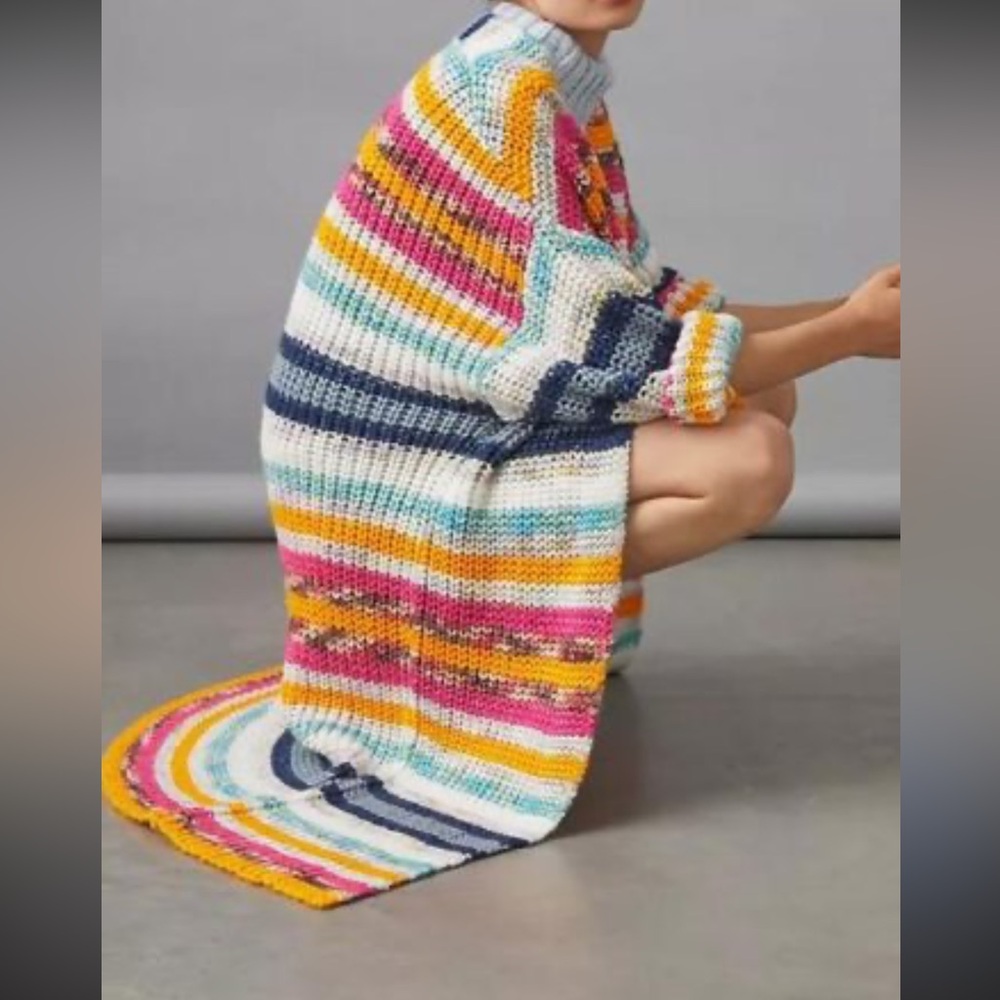 Anthropologie Rainbow Duster Cardigan One Size - Picture 2 of 12